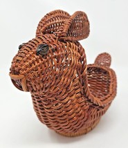 Vintage Avon Wicker Menagerie Hare Rabbit Bunny Basket Avon Gift Collect... - $16.99