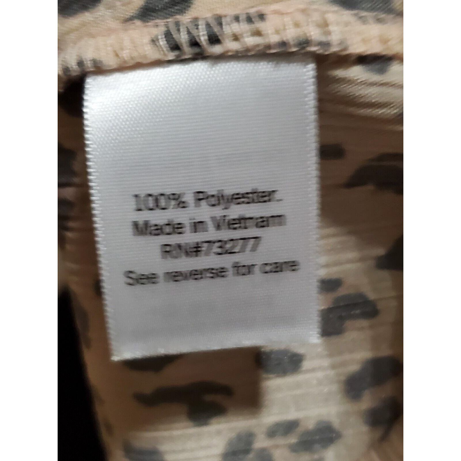 Nine West Women's Beige & Brown Polyester V-Neck Sleeveless Casual Shirt Size XL Item image 9
