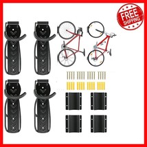 Durable 4 Piece Bike Rack with Tire Trays - Organize Your Garage Elegantly - $33.94