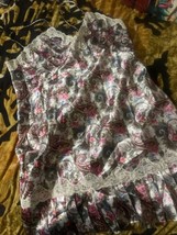 Victoria&#39;s Secret Beautiful Paisley Roses Satin Lace Nightgown Size M - $23.76