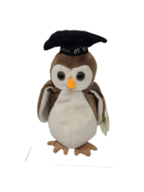 Ty Beanie Baby - Wise the Owl ( class of 1998) w/ tag protector Toy Plush - $9.89