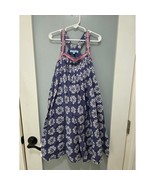 Cupcakes &amp; Pastries Girls 12 Blue Boho Dress White Floral Print Cotton S... - €21,71 EUR