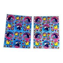 1990s Lisa Frank Vintage Stickers: Circle Cats Hearts Lot Of 2 S214 Cats Kittens - $32.71