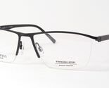 LOOK &amp; FEEL BI 7041-16 Matte Black UNIQUE EYEGLASSES GLASSES 57-16-140mm... - $87.11
