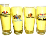 4 Maximilian Tegernsee Flotzinger Thurn &amp; Taxis 0.5L German Beer Glasses - $19.95