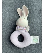 Meiya &amp; Alvin Plush &amp; Natural Rubber Havah Bunny Rabbit Rattle Teether Toy - $19.10 CAD