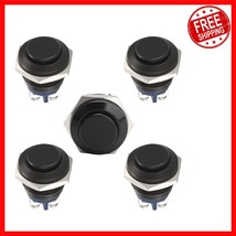 16mm Snap-In Push Button Switch Set - 5pcs Aluminum,  for All Environments - $25.21