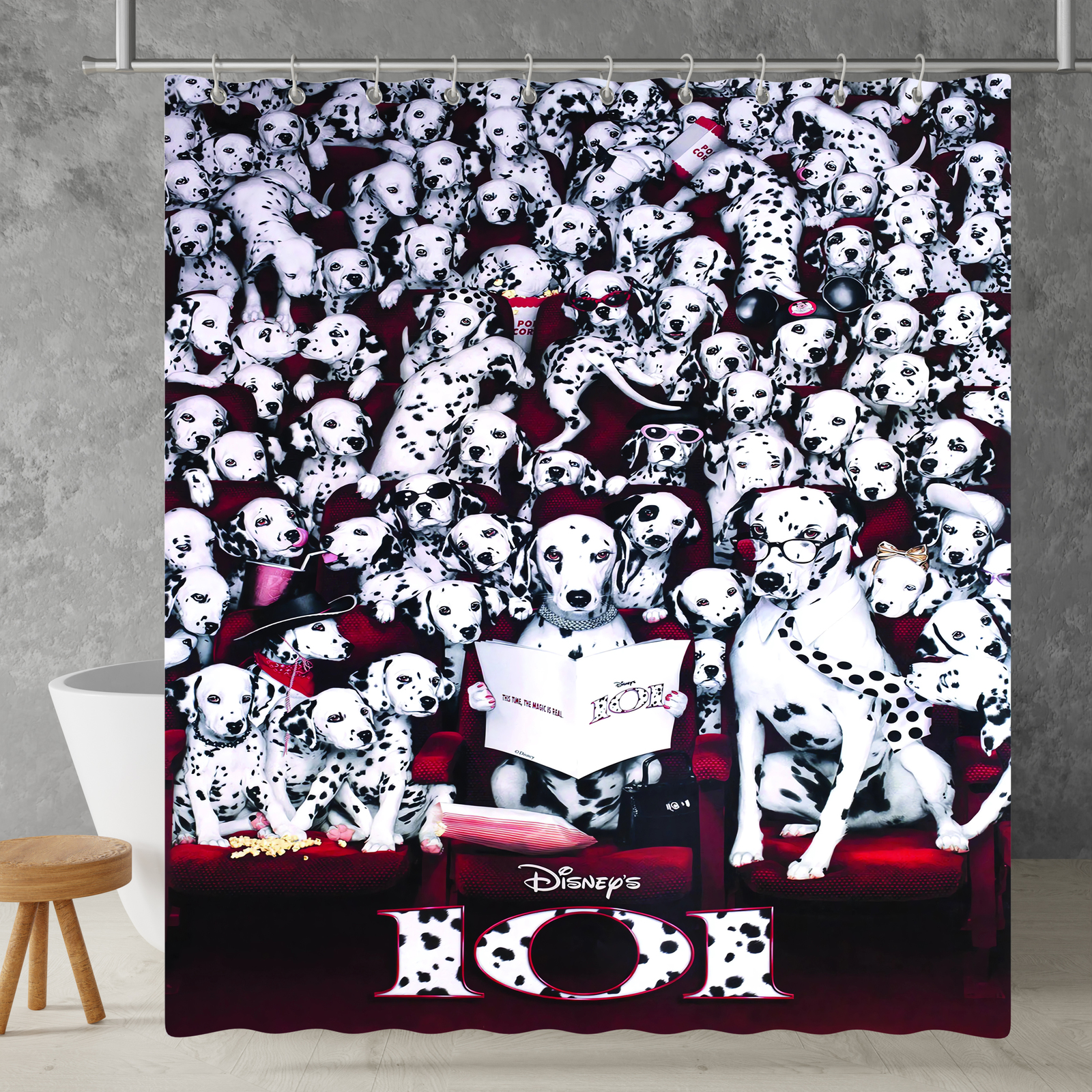 New!!! 101 Dalmatians Custom Waterproof Polyester Shower Curtain 4 Size Item image 2