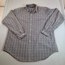 Ralph Lauren Classic Fit Plaid Button Down Shirt XL 17½ Cotton Long Sleeve - $28.99