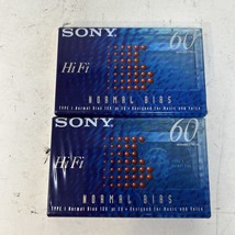 NEW 2 PACK - Sony Hi Fi Type I Normal Bias Blank Cassette Tape 60 Minutes - £3.86 GBP