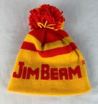 Vintage Jim Beam Bourbon Whiskey Pom Beanie Winter Knit Stocking Cap 80s 90s - £22.56 GBP