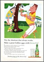 1950s 7Up Croquet PRINT AD Make A Great (Tom) Collins Easy With Seven-Up... - $9.49