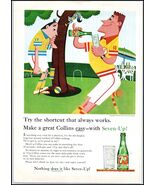 1950s 7Up Croquet PRINT AD Make A Great (Tom) Collins Easy With Seven-Up... - $9.49