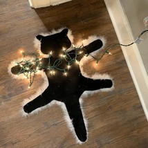 Light Up Fried Cat Rug Funny Christmas Lights Decoration Floor Aunt, Warm Light - £33.64 GBP