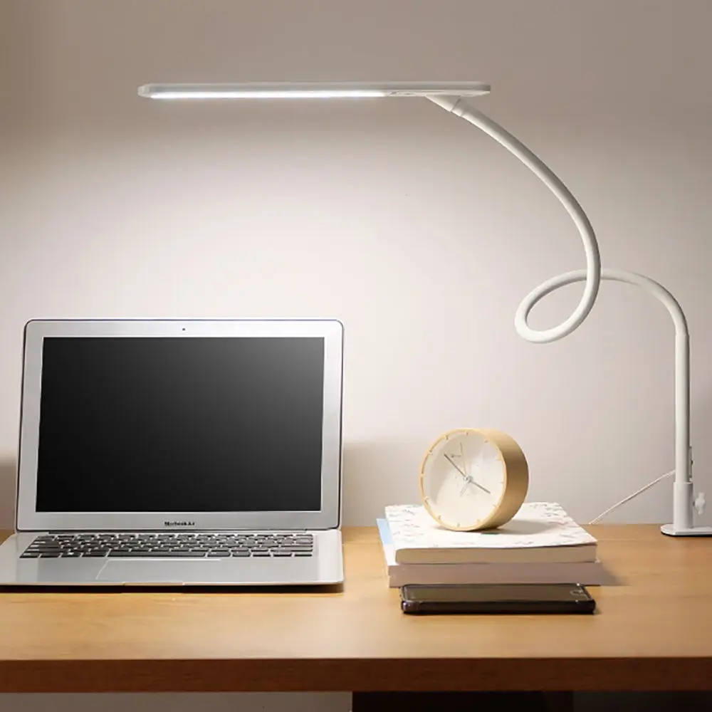 LED Table Lamp Long Arm Office Clip Desk Lamp Eye-protected Reading Lamp... - £33.54 GBP