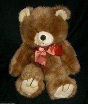14&quot; Vintage 1991 Prestige Toy Corp Brown Teddy Bear Stuffed Animal Plush Soft - £29.19 GBP