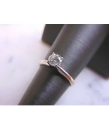 Womens Vintage Estate 14k White Gold Solitaire .50ct Diamond Ring 2.0g  ... - £1,036.04 GBP