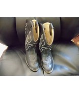 Black Old West Western Cowboy Riding Show Boots Boot Children Size 12.5 EUC - £29.69 GBP