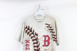 Vintage Liquid Blue Mens Large All Over Print Boston Red Sox Baseball T-Shirt - £27.15 GBP