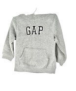 Gap Hoodie Childs 4 Years Gray Fleece Embroidered GAP Kangaroo Pocket LS - $10.89