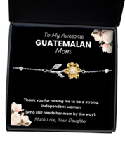 Bracelet Present For Guatemalan Mom - To My Awesome Mom - Jewelry Sunflower  - £39.05 GBP