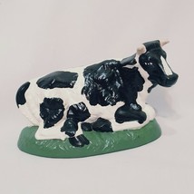 Nativity Cow Laying Down Christmas Hand Painted Atlantic Mold Ceramic 3&quot; - £12.01 GBP