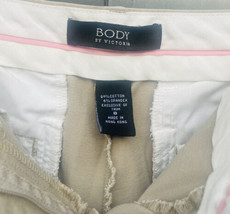 Body by Victoria Secret Chino Shorts Womens Size 8 Stretch Khaki Flat Front Tan - £9.49 GBP