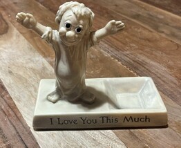 RUSS BERRIE FIGURE I LOVE YOU THIS MUCH UNBREAKABLE 1970 FUNNY - SILLISC... - $23.06