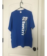 Gildan Men&#39;s Blue Short Sleeve T-Shirt Fitzgerald &amp;Triplett Racing Size XL - £31.13 GBP