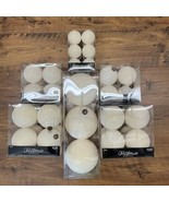 Lot of 47 Ivory Hobby Lobby Velvet Flocked Ball Christmas Ornaments - $204.43 CAD