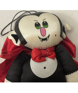 VTG Russ Halloween Dracula Ornament 4&quot;H x 4.5&quot;A Satin Doll Ornament 1980... - $26.04 CAD