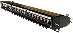 Vertical Cable Cat6 24 Port Shielded Krone Type 19&quot; Horizontal Rackmount... - $194.99
