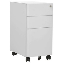 Mobile File Cabinet Light Grey 30x45x59 cm Steel - $111.37
