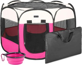 Portable Foldable Pet Playpen &amp; Puppy playpen Pet Tent with Carrying Case SMALL - £35.34 GBP