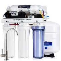 iSpring RCC7P 75 GPD Reverse Osmosis System with Pump, 5-Stage Boosted - £307.36 GBP