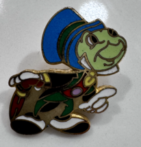 Vintage Disney Pinocchio Jiminy Cricket Pin Lapel Hat Pin Collectible - $15.83