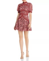 Keepsake Holder Lace Floral-Print Mini Dress Red Size XS $185 - £54.13 GBP