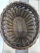 Oval Wicker Rattan Seagrass Hemp Jute Basket Weave Home Decor Storage Fruit Gift - £36.07 GBP