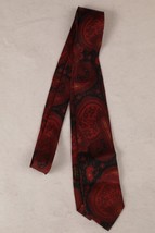 Rhodia Men’s Designer Paisley Skinny Tie Red Black Gold 54”  X  2.38” - $166.29 MXN