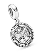 Jewelry Spinning Family Tree Dangle Cubic Zirconia - $224.97
