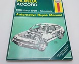 Haynes Honda Accord 1984 Thru 1989 Tutti Modelli Auto Riparazione Manual... - $11.23