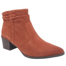 Naturalizer Women Western Ankle Bootie Gina Size US 10.5M Terracotta Brown Suede - £53.05 GBP
