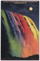Postcard Below Tumbling Waters Illuminated American Falls Niagara Falls New York - £3.08 GBP