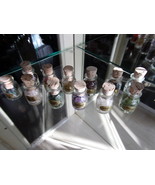 12 CRYSTAL CAVE GEMSTONES SALE Genuine Glass Vials &amp; Healing Gems ❃ Fres... - $368.57 MXN