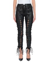 Leather Pants Leggings Size Waist High Black Women Wet S L Womens 14 6 L... - $115.92