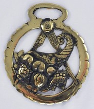 British Brassware Freemason Cornucopia Horse Harness Medallion Ornament - £43.95 GBP