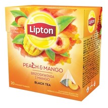 Lipton Black Tea: Peach Mango -1 box/ 20 tea bags -FREE US SHIPPING DaMa... - $8.79