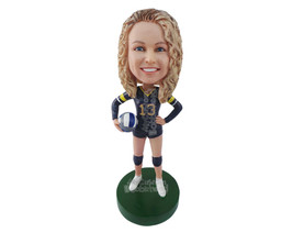 Custom Bobblehead Volley Ball Player With Her Ball And Uniform - Sports &amp; Hobbie - £71.12 GBP