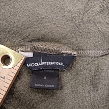 Moda International Women's Girls Brown Full Zip Fleece Vest Pockets Size Small image 4