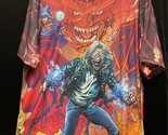Tour Shirt Iron Maiden Eddie Unleashed All Over Print Shirt LARGE - £19.67 GBP